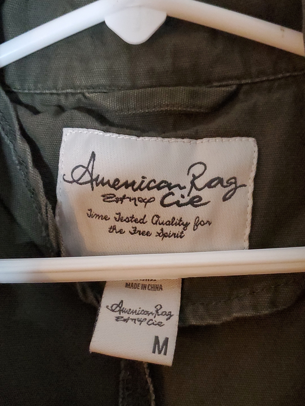 American Rag Olive Utility Sleeveless Jacket Fall Fashion - Picture 5 of 10